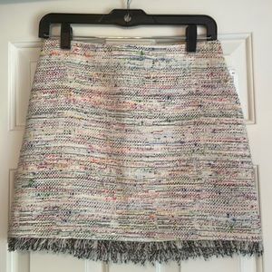 NWT Trina Turk multi-colored tweed skirt size 0